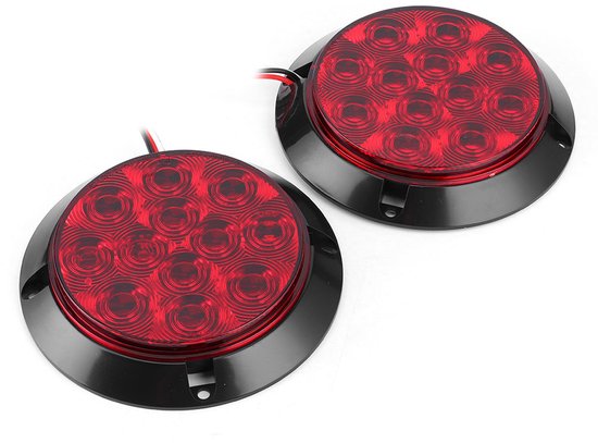 Wasserdichte Runde Rückleuchte Mit 16 Leds 12 V/24 V Rot