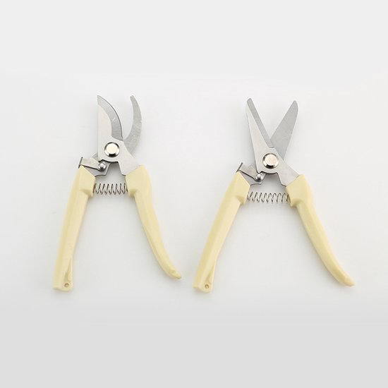 Professionelles 2 Teiliges Gartenscheren Set (bestehend Aus Einer Bypass Schere Und Einer Geraden Gartenschere). Hochwertige Gartenschere Zum Sch