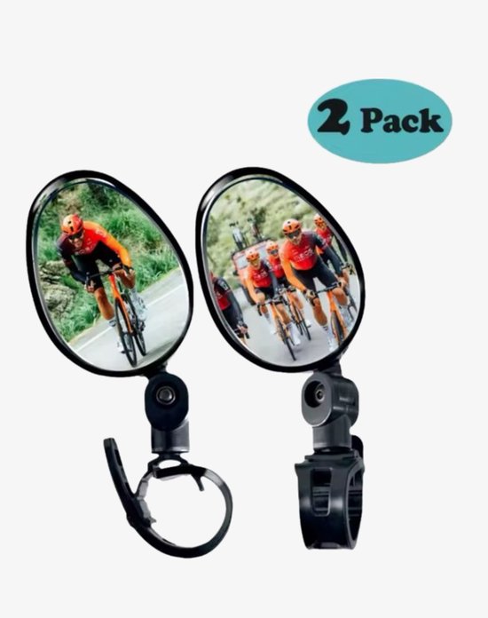 1/2 Stück Fahrradspiegel, 360 Grad Verstellbarer Schwenk Lenkerspiegel, Breites Fahrradzubehör, Fahrrad Rückspiegelzubehör