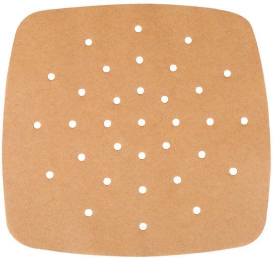 100 Blatt Verbessertes Airfryer Backpapier, Airfryer Einwegpapier, Quadratisches Perforiertes Backpapier