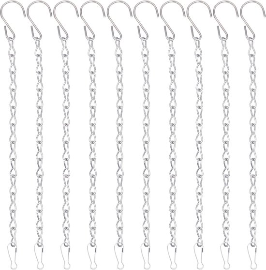 10er Packung 50 Cm Lange Hängeketten Für Gartenpflanzen, Z. B. Zum Aufhängen Von Vogelfutterhäuschen, Werbetafeln, Kreidetafeln, Körben, Pflanzge