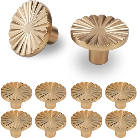 Türknauf Flache Messing Schubladengriffe Schrankknöpfe 10er Set Runde Knöpfe Massives Design Küchenschubladenknöpfe Schrankgriffe Abs Material 38