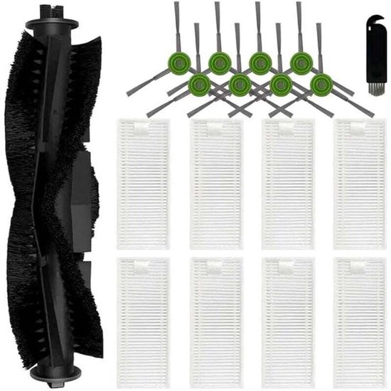 18 Teiliges Set. Für Seitenbürsten. Passend Für Den Aonus S8 Saugroboter: 1 Hauptbürste, 8 Hepa Filter Und 8 Seitenbürsten.