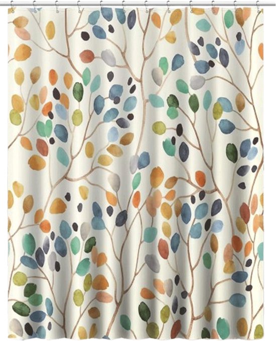 Duschvorhang Schimmelresistenter Duschvorhang Antibakteriell Waschbarer Badezimmervorhang Aus Polyester Boho Stil Für Bad Und Badewanne 180 X 200