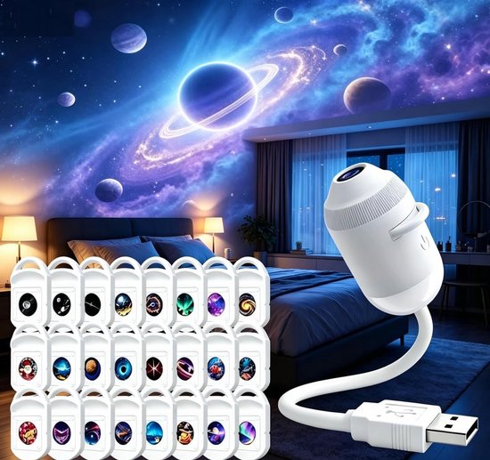 5d Hologramm Nachtlichtprojektor, Plug And Play, 360° Verstellbar, Sternenhimmel Planetarium, Geschenk Für Kinder [energieklasse A+]