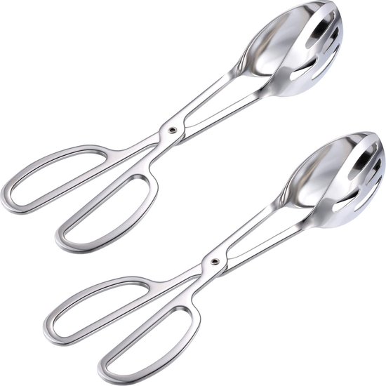 2 Stück Servierzange Grillzange Küchenzange Für Fleisch Silber Grillzange Zum Backen Von Brot, Kuchen Und Steaks Salat /kuchen /brotzange Edelsta