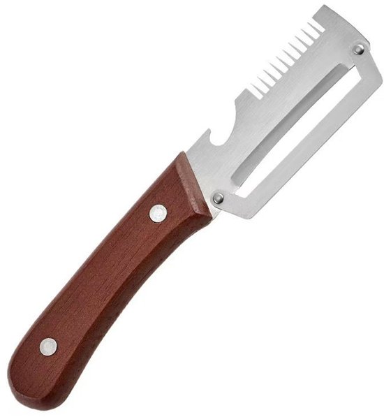3 Teiliger Multifunktionaler Gemüseschäler Für Die Küche, Schäler Mit Holzgriff, 3 In 1 Gemüse Und Obstschäler Mit Flaschenöffner Und Reibe, Küch