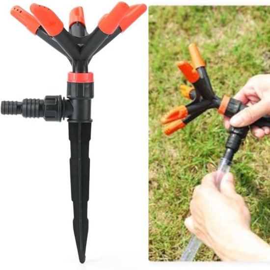 Automatischer Gartensprenger 360° Drehung 5 Armig Höhenverstellbar Bewässerungssystem Für Die Pflanzenbewässerung Rotierender Rasensprenger Spren