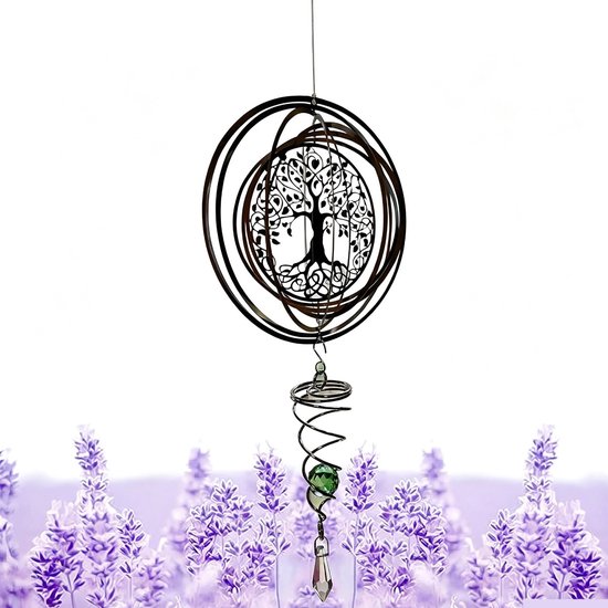 Windspiel „baum Des Lebens“ 3d Windspiel, Faltbar Und Drehbar Ø 14,5 Cm Gartendekoration Windfänger Mit S Haken Zum Einfachen Aufhängen Terrassen