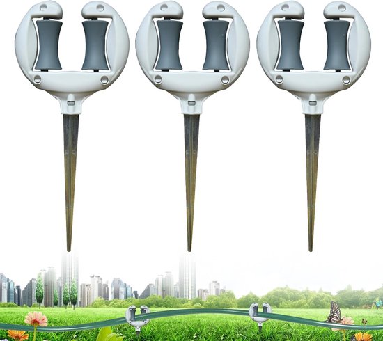 Schlauchführung Gartenschlauchführung 3 Teilig Leichtgängige Räder Knickschutz Mit Erdspieß Für Gartenschläuche Und Hochdruckreiniger 27 X 12 X 3