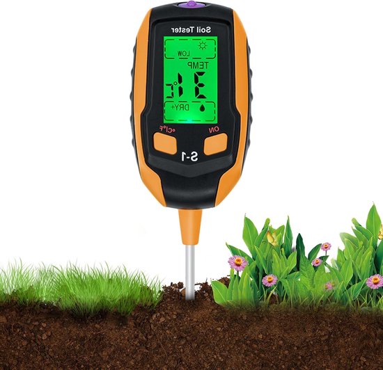 Digitales 4 In 1 Bodenmessgerät Mit Ph Wert Und Feuchtigkeitsmessung Für Pflanzen, Inklusive Temperatur Und Lichtmessung Für Garten Und Innenräum