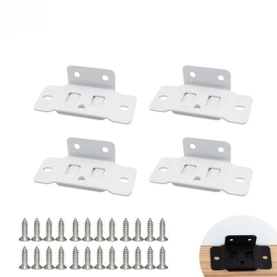 Möbelverbinder 4er Set Edelstahl 90° L Förmige Verstärkung Für Schubladen, Schränke, Tische Und Stühle Inklusive Schrauben Für Heimwerker Und Möb