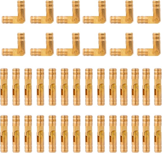 40 Mini Zylinderscharniere 4 × 20 Mm Massives Messing Verdeckte Zylinderscharniere Für Diy Projekte Wie Schmuckkästchen, Modellbau Und Kleinere H