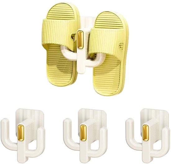4er Pack Wandschuhregal Hochwertiger Hängeschuhorganizer Mit Selbstklebenden Halterungen, Türschuhhaken Mit Haken Zur Aufbewahrung Von Hausschuhe