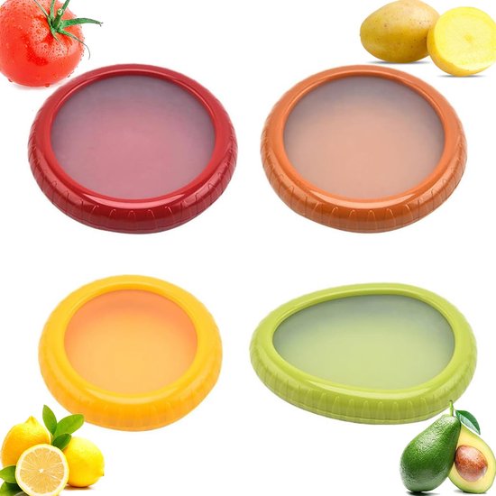 4 Teiliges Aufbewahrungsbox Set Obst Und Gemüseboxen Obstschneideorganizer Verschließbare Lebensmittelboxen Zur Aufbewahrung Von Obst, Gemüse Und