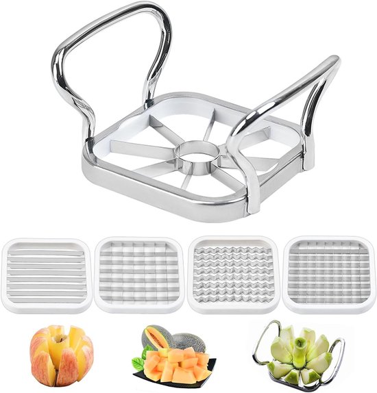 5 In 1 Multifunktions Gemüse Und Obstschneider Mit Kartoffel Und Apfelschneider Aus Edelstahl, Für Kartoffeln, Gemüse Und Obst
