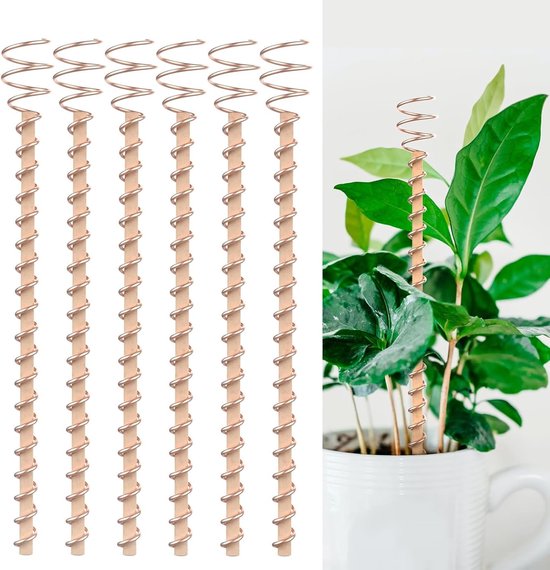 Elektrische Pflanzenstäbe 6er Pack 30 × 2,8 Cm Kupfer Gartenstäbe Kupfer Spiralantenne Für Elektrische Gartenarbeit Zum Bepflanzen Von Gärten, Zi