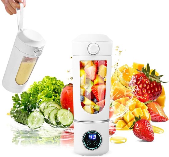 Tragbarer Mixer, 700 Ml, Kleiner Entsafter, Wiederaufladbarer Smoothie Maker, Mit 12 Edelstahlklingen, Mini Mixer Für Smoothies Und Shakes, Persö