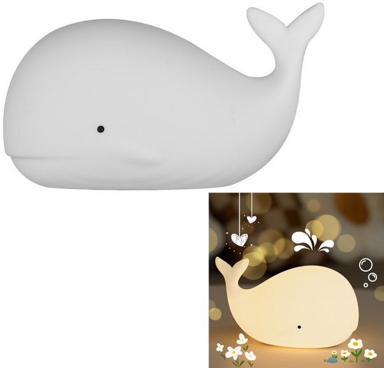 Silikon Nachtlicht Für Kinder Walförmige Kinderlampe Babylampe Mit 8 Wechselnden Farben Wiederaufladbare Led Tischlampe Nachtlicht Für Den Nachtt