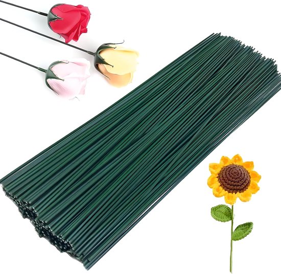 100 Stück Blumendraht 30 Cm X 2 Mm Blumenstiele Werkzeug Zum Blumenbinden Flexible Blumendrahtstiele Pflanzenzubehör Bastelbedarf Für Sträuße, Ge