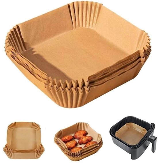 Backpapier Für Airfryer 120 Stück 60 Stück (6 L) + 60 Stück (3 L) Quadratisch Bpa Frei Für Philips Airfryer Serie 3000 Und Philips Dual Basket Ai
