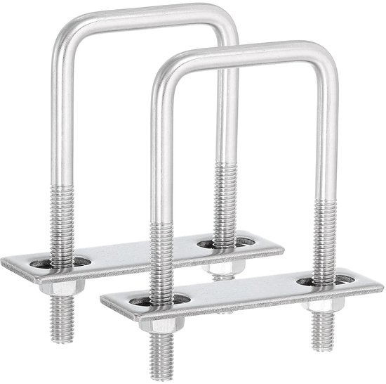 2x Vierkant U Bügel Aus Edelstahl 304 M8 X 50 X 100 Mm