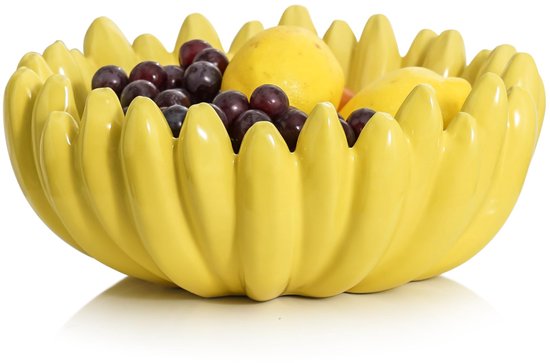 Große Obstschale Für Die Arbeitsplatte 25,4 Cm (10 Zoll) Bananenförmiger Obstkorb Aus Keramik, Schlüsselschale Für Den Beistelltisch, Dekoratives
