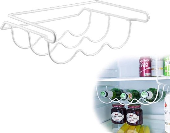 Universeller Flaschenhalter Für Den Kühlschrank 3 Flaschen Weiß