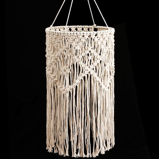 Boho Hängelampenschirm 25 Cm Warmweiß