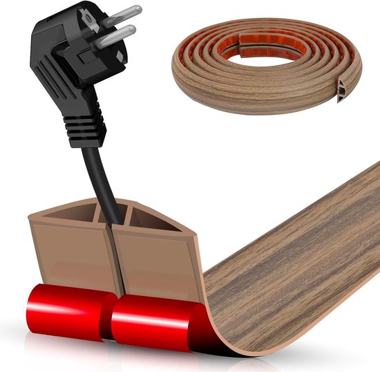 Selbstklebende Kabelkanäle Für Böden Langlebig Verhindert Effektiv Freiliegende Kabel, Den Kontakt Mit Kindern Und Beschädigungen Durch Haustiere