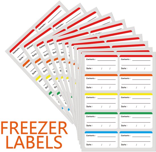 Etiketten Für Tiefkühlprodukte Beschreibbare Etiketten Für Tiefkühlprodukte Etiketten Mit Mindesthaltbarkeitsdatum Lebensmitteletiketten Datumset