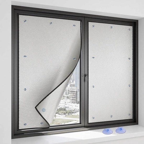 Verdunkelungs Wärmeschutzfolie, Reflektierende Aluminiumfolien Isolierfolie Mit Saugnäpfen, Wärmeregulierende Sonnenschutzfolie Für Schlafzimmer,