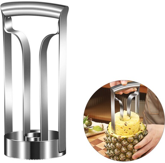 Ananasentkerner Ananasschäler Ananasschneider Obstwerkzeug Küchenhelfer Edelstahl Leicht Zu Reinigen Durchmesser 10 Cm Für Wohnzimmer, Küche Und