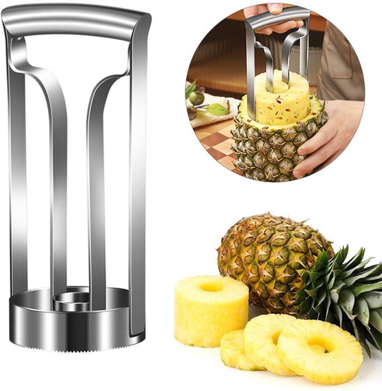 Ananasentkerner Ananasschäler Ananasschneider Obstwerkzeug Küchenhelfer Edelstahl Leicht Zu Reinigen Durchmesser 8 Cm Für Wohnzimmer, Küche Und A