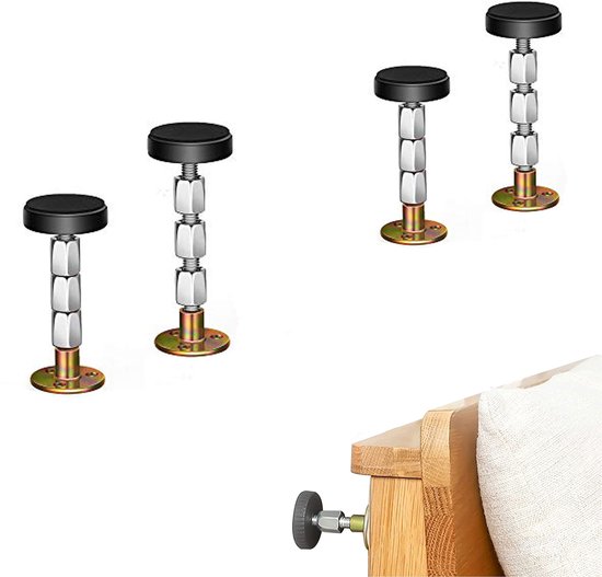 4 Teiliges Antivibrations Kopfteil Verstellbarer, Verschraubter Kopfteilstabilisator Antivibrationsstabilisator Zur Stabilisierung Von Bettgestel