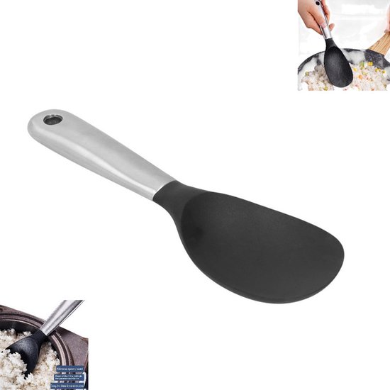 1 Stück Reislöffel Silikon Reislöffel Mit Griff Antihaftbeschichteter Silikonlöffel Rührlöffel Kochlöffel Küchenrührlöffel Silikon Reislöffel Rei