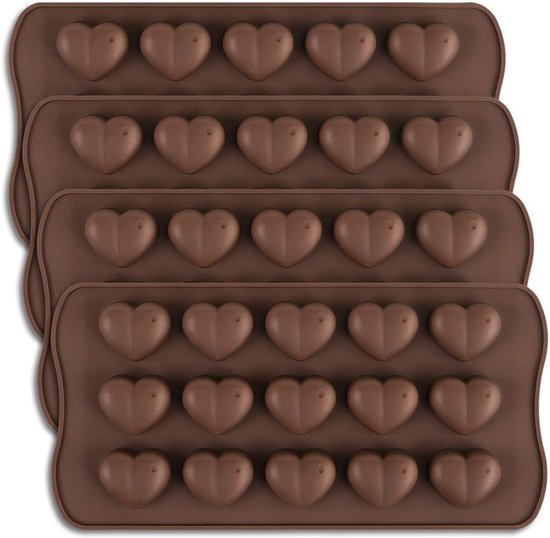 Schokoladenherz Formen Set, 4 Teilig Silikon Süßigkeitenform Diy Küchenutensilien Schokolade