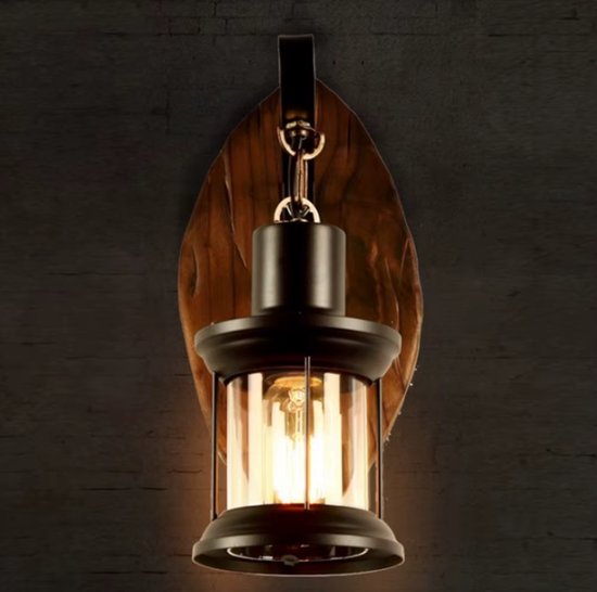 Luxilamps Antike Retro Vintage Wandleuchte Industrielle Holzwandleuchte Bar Restaurant Moderne Wandleuchte