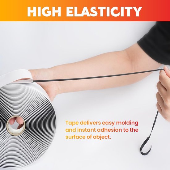 Stück Butylklebeband, Selbstklebend, Wasserdicht, Reparaturklebeband, Schwarz, Für Wohnmobilfenster, Bootsabdichtung Und Epdm Dächer, 1,9 Cm X 10