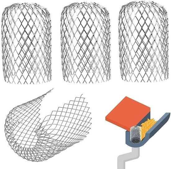 Dachrinnenfilter 4 Stück Laubschutzgitter Für Dachrinnen Dachrinnen Igel Dachrinnenbürste 15 X 8 X 8 Cm Dachrinnenschutz Fallrohr Laubfänger Laub