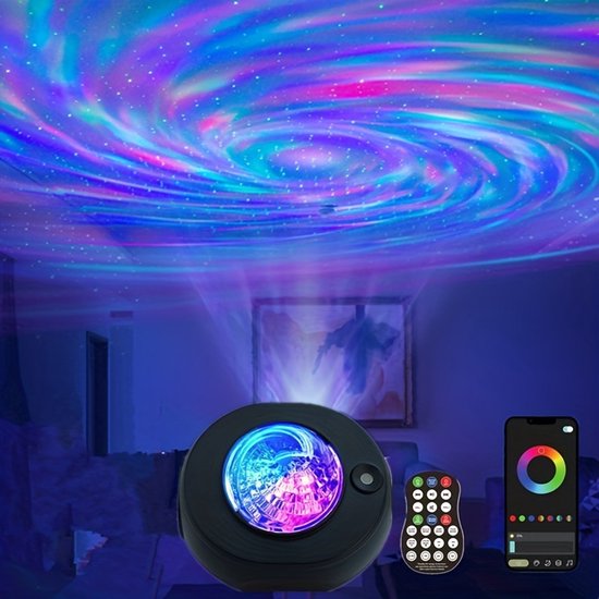 Sternenhimmel Projektorlampe App Einstellungen Fernbedienung Bluetooth Musik Nordlichter Whirlpool Sternendusche Stimmungslampe