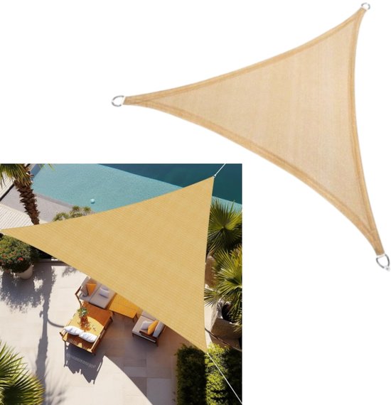 1 Stück Dreieckiges Sonnensegel/sonnenschutz Sandfarben, Sonnenschutz Und Wärmedämmung Sonnenschutz Terrassenmarkise Sonnenschutzgewebe Für Den A