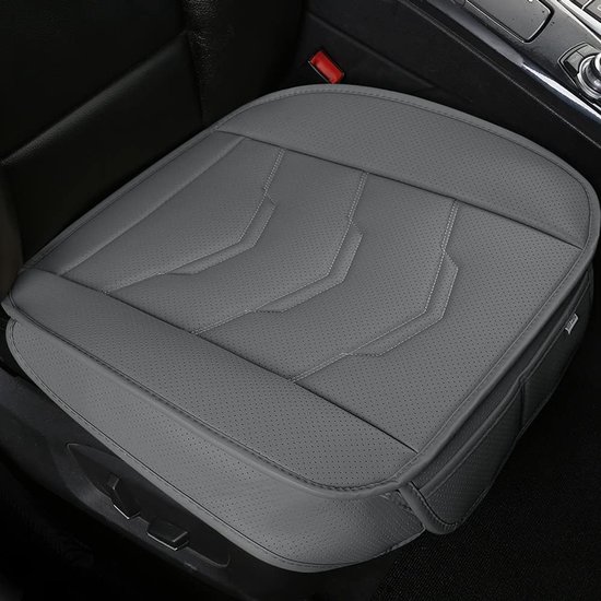 Set Mit 2 Atmungsaktiven Vordersitzbezügen Aus Pu Leder Mit Bambuskohlefüllung, 54,5 X 53,2 Cm Für Pkw Und Suv, Grau