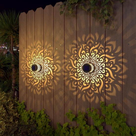 2er Set Solar Zaunleuchten Betrieben Mit Solarenergie Für Balkon, Treppe Und Wand Wasserdichte Zaunleuchten Für Gartenpfosten Für Terrasse, Garte