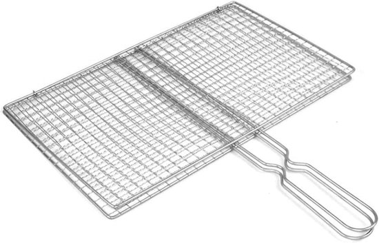 Grillbesteck Set Doppelseitiger Seezungengrill, 36 X 35 X 1 Cm Mit Grillnetz