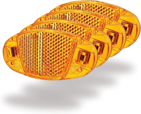 Speichenreflektoren 4er Set, 8 Cm, Mit Metallklemme, Bruchsicher, Hochreflektierend, Für Rennräder, Mountainbikes Und Kinderfahrräder