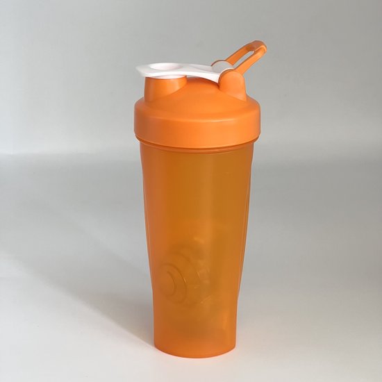 Verpackung Mit 1 Protein Shaker (600 Ml) Mit Edelstahlkugel, Messskala, Auslaufsicher, Zum Schnellen Anrühren Von Molkenproteinpulver, Transparen