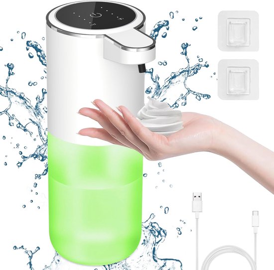 Automatischer Schaumseifenspender Mit Akkuanzeige, 400 Ml, Usb C Aufladbar, Wandmontage, Für Bad, Küche Und Hotel.