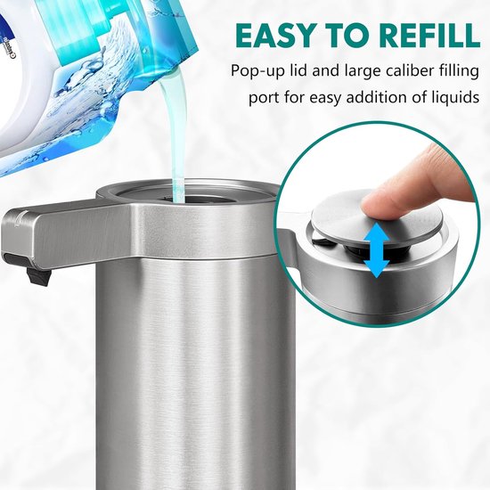 Automatischer Seifenspender (265 Ml) Seifenpumpe Seifenspender Elektrischer Seifenspender Mit Infrarotsensor, Ipx5 Wasserdicht, Usb C Ladeanschlu