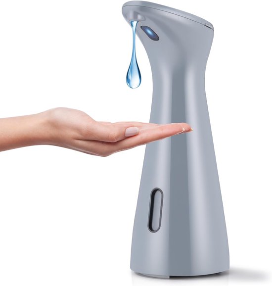 Automatischer Seifenspender Mit Infrarotsensor, Berührungsloser 200 Ml Seifenspender, Wasserdicht (ipx6), Für Küche, Bad, Schule Und Hotel, Grau